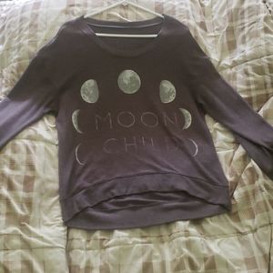 Gray 🌘MOONCHILD🌙 pullover sweater